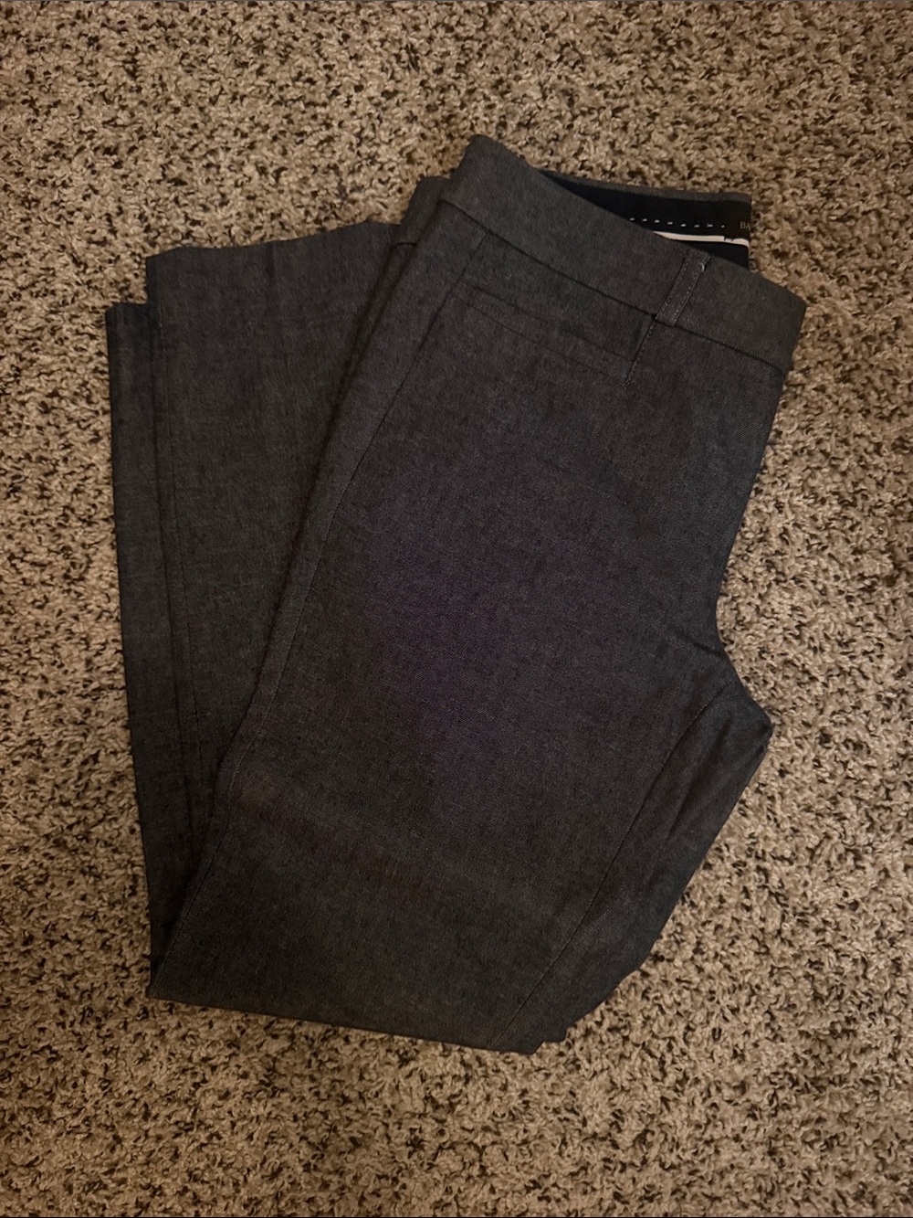 Banana Republic Dark Denim Cropped Dress Pants - Style: Sloan